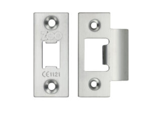 Zoo Hardware Face Plate And Strike Plate Accessory Pack, Satin Stainless Steel