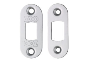 Zoo Hardware Radius Face Plate And Strike Plate Accessory Pack, Polished Stainless Steel