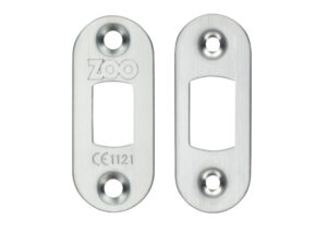 Zoo Hardware Radius Face Plate And Strike Plate Accessory Pack, Satin Stainless Steel