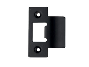 Zoo Hardware Spare Extended Tongue Strike Plate Accessory, Powder Coated Black