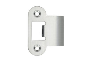 Zoo Hardware Radius Edge Spare Extended Tongue Strike Plate Accessory, Satin Stainless Steel