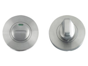 Zoo Hardware Zps Bathroom Turn & Release With Indicator, Satin Stainless Steel