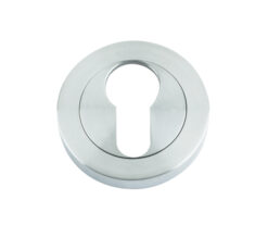 Zoo Hardware Stanza Euro Profile Escutcheon, Satin Chrome