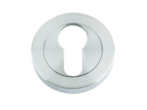 Zoo Hardware Stanza Euro Profile Escutcheon, Satin Chrome