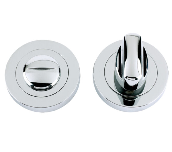 Zoo Hardware Stanza Bathroom Turn & Release, Polished Chrome