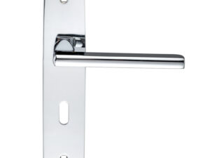 Zoo Hardware Stanza Venice Door Handles On Backplate, Polished Chrome (Sold In Pairs)