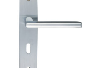 Zoo Hardware Stanza Venice Door Handles On Backplate, Satin Chrome (Sold In Pairs)