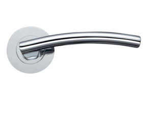 Zoo Hardware Stanza Amalfi Lever On Round Rose, Polished Chrome (Sold In Pairs)