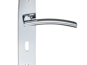 Zoo Hardware Stanza Amalfi Door Handles On Backplate, Polished Chrome (Sold In Pairs)