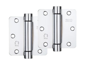 Zoo Hardware 3.5" Spring Hinge Plus Slave Pack, Polished Stainless Steel