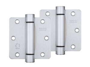 Zoo Hardware 3.5" Spring Hinge Plus Slave Pack, Satin Stainless Steel