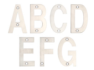 Zoo Hardware Zsn Letters 75Mm (A-G), Satin Stainless Steel