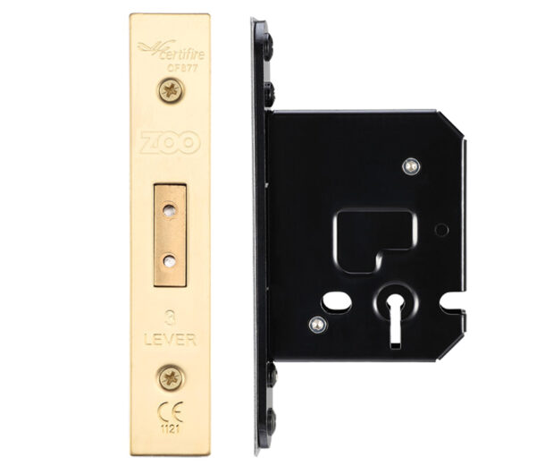 Zoo Hardware 3 Lever Dead Lock (67.5Mm Or 79.5Mm), Pvd Stainless Brass