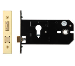 Zoo Hardware Euro Horizontal Lock (152Mm), Pvd Stainless Brass