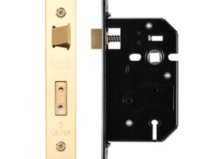 Zoo Hardware 3 Lever Uk Replacement Sash Lock (65.5Mm Or 78Mm), Pvd Stainless Brass