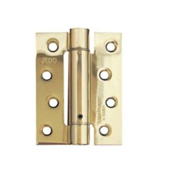 Frelan Hardware 4 Inch Door Closer Set Spring Hinge, Polished Brass (Sold In Packs Of 3)