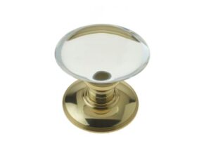 SC Oval Glass Mortice Knob POLISHED BRASS JH6000PB