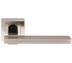 Eurospec Tange Flat Stainless Steel Door Handles - Satin Stainless Steel (Sold In Pairs)