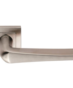 Eurospec Plaza Shaped Stainless Steel Door Handles - Satin Stainless Steel (Sold In Pairs)