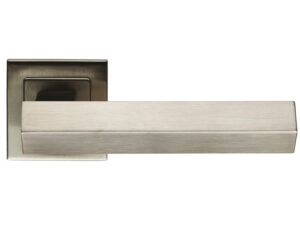 Eurospec Armas Door Handles On Square Rose - Grade 304 Satin Stainless Steel