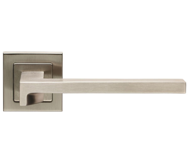 Eurospec Madison Door Handles On Square Rose - Grade 304 Satin Stainless Steel