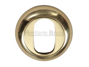 Heritage Brass Oval Key Escutcheon, Polished Brass