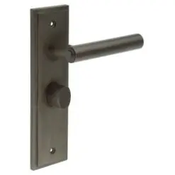 Burlington Richmond Door Handle Bathroom Backplate Dark Bronze & Turn & Release. SKU. BUR-45DB-453DB-81DB. Burlington Richmond Door Handle Bathroom Backplate Dark Bronze & Turn & Release