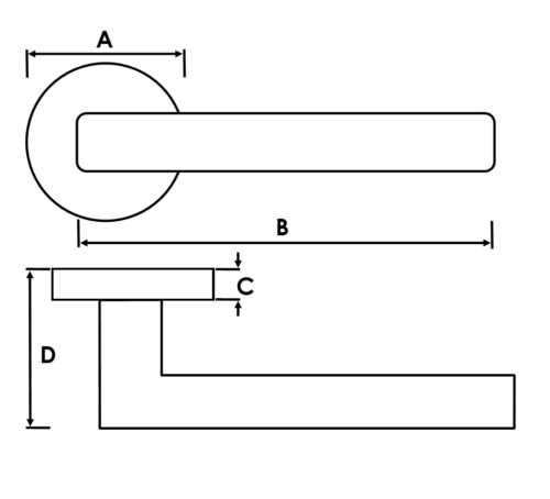 Millhouse Brass Stephenson Designer Lever on 5mm Slimline Round Rose - Yester Bronze MHSR250YB