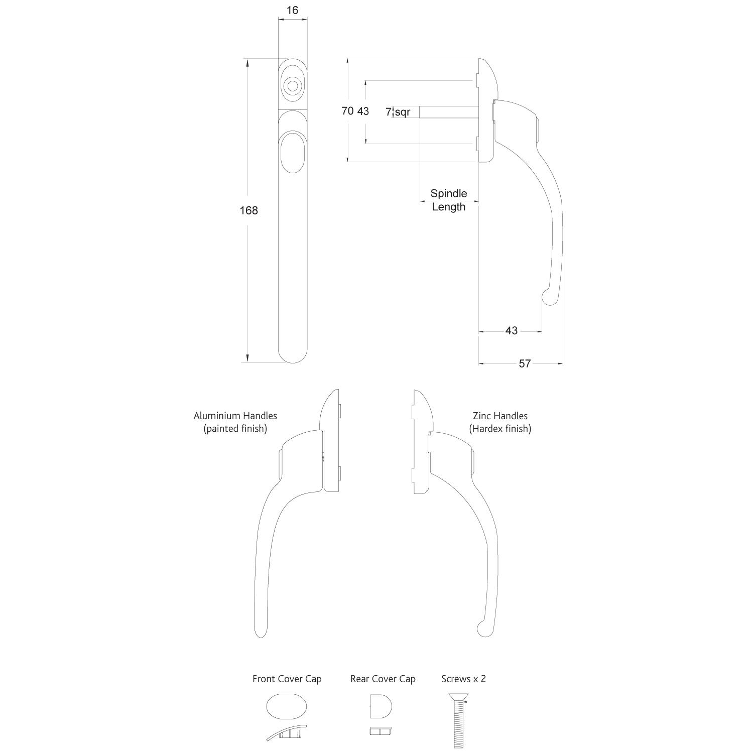 Connoisseur Inline Locking Window Handle