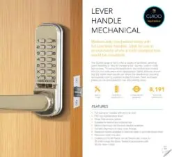CODELOCKS 415 Mechanical Digital Locks 400 series Back to Back Tubular Latch Passage Set PVD Stainless Steel
