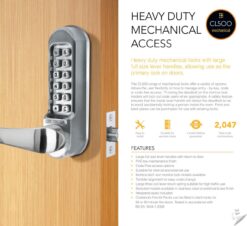 CODELOCKS 500 Mechanical Digital Locks 500 series Front & Back Plate Only PVD Polished Brass