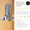 CODELOCKS 500 Mechanical Digital Locks 500 series Front & Back Plate Only PVD Stainless Steel