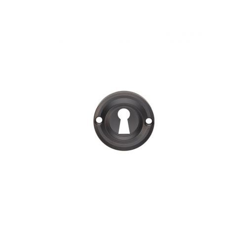 Carlisle Brass AQ41MB Victorian Escutcheon Lock Profile Round Face Fix Matt Black