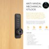 CODELOCKS KL15 Mechanical Kitlock Digit Combination Lock Black VL Private