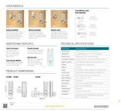 CODELOCKS CL2255 ELECTRONIC Tubular Mortice Latch PVD B/Steel,Fire Kit