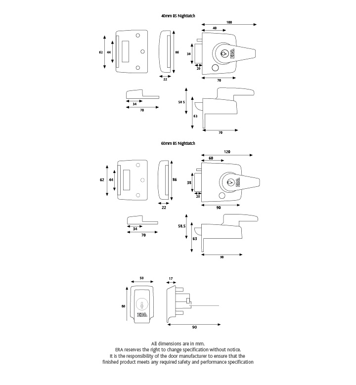 British Standard High Security Nightlatch Door Lock