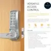 CODELOCKS CL4000 Electronic Digital Lock Tubular Mortice Latch PVD S/Steel
