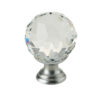 Crystal Cabinet Knob (20mm, 30mm OR 40mm), Satin Chrome With Swarovski Crystal