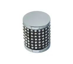 Frelan Hardware Cylindrical Cabinet Knob (20Mm X 25Mm), Polished Chrome With Swarovski Crystal