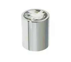 Frelan Hardware Crystal Cylindrical Mortice Door Knob, Polished Chrome With Swarovski Crystal