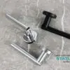 STATUS Nebraska Lever on Round Rose - Satin Chrome S28RSC