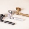 Millhouse Brass Mason Designer Lever on 5mm Slimline Round Rose - Urban Dark Bronze MHSR500UDB