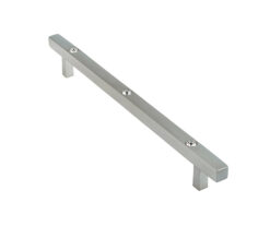 Square Bar Cabinet Handle (160mm OR 200mm c/c), Satin Chrome With Swarovski Crystal