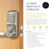 CODELOCKS CL5000 Electronic Digital Lock Back to Back Mortice Latch PVD B/Steel