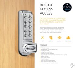 CODELOCKS KL1200 Electronic Kitlock Cabinet Lock Silver Grey