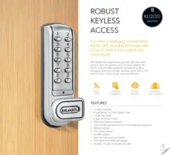 CODELOCKS KL1200 Electronic Kitlock Cabinet Lock Silver Grey Right Hand