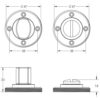 Burlington Richmond Door Handle Bathroom Backplate Satin Nickel & Turn & Release ; Material · Solid Brass ; Backplate Length · 200mm ; Width · 55mm ; Lever Length ...