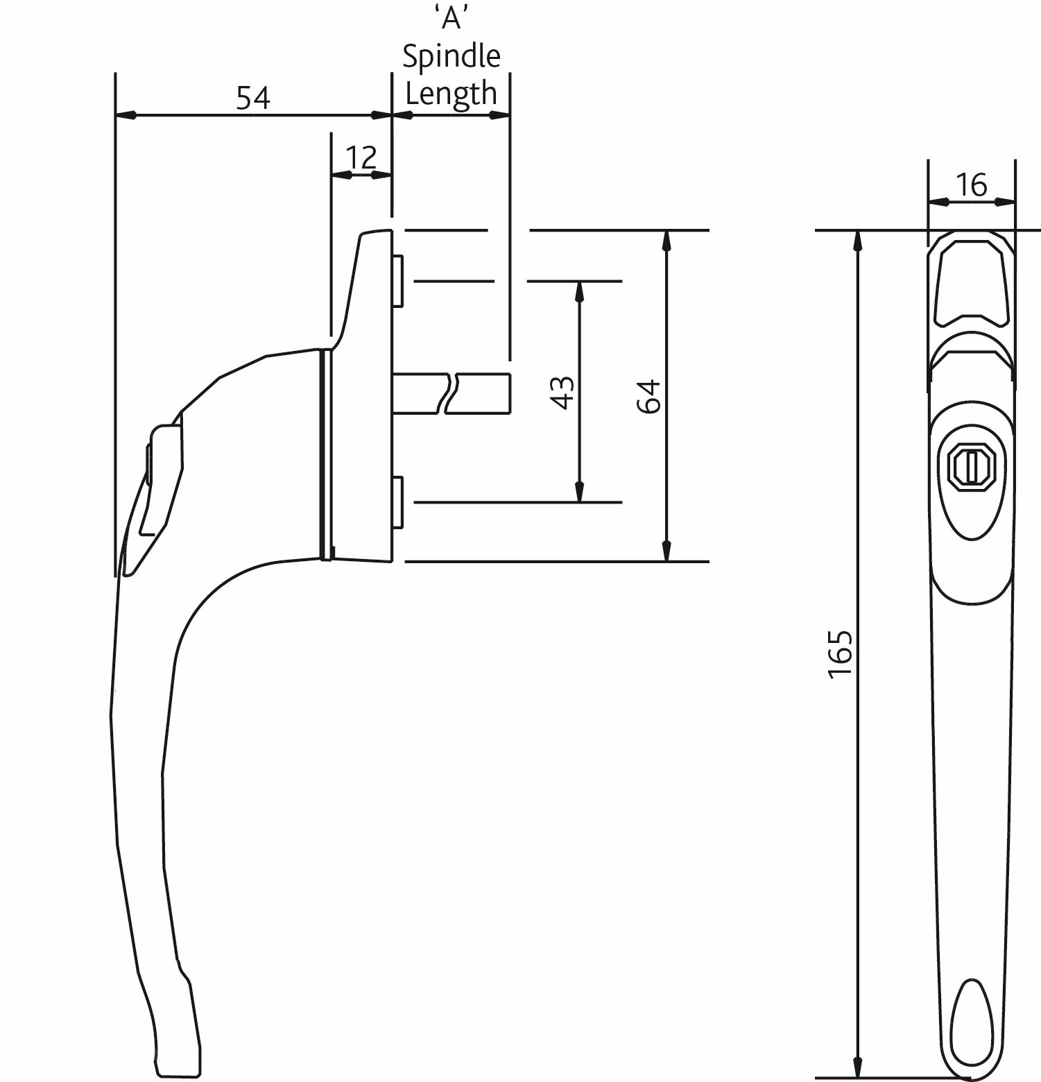 Maxim Inline Locking Window Handle