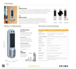 CODELOCKS KL1000 RFID Electronic Kitlock Cabinet Lock Silver Grey