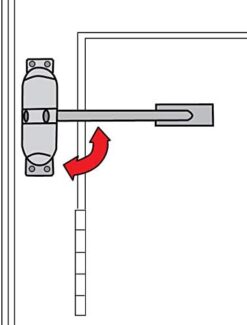 Yale P-YSMDC-WH Surface Mounted Door Closer, Spring Loaded with Adjustable Tensioner, Automatic Closure of Doors Up to 50 kg, White Finish